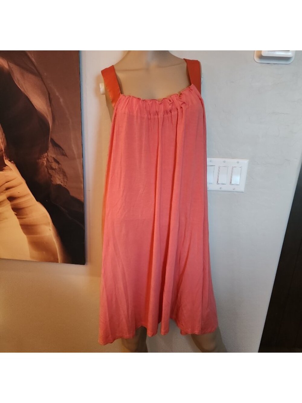 carole hochman nightgown XL Peach Pullover Night Gown Sleeveless Soft Stretch